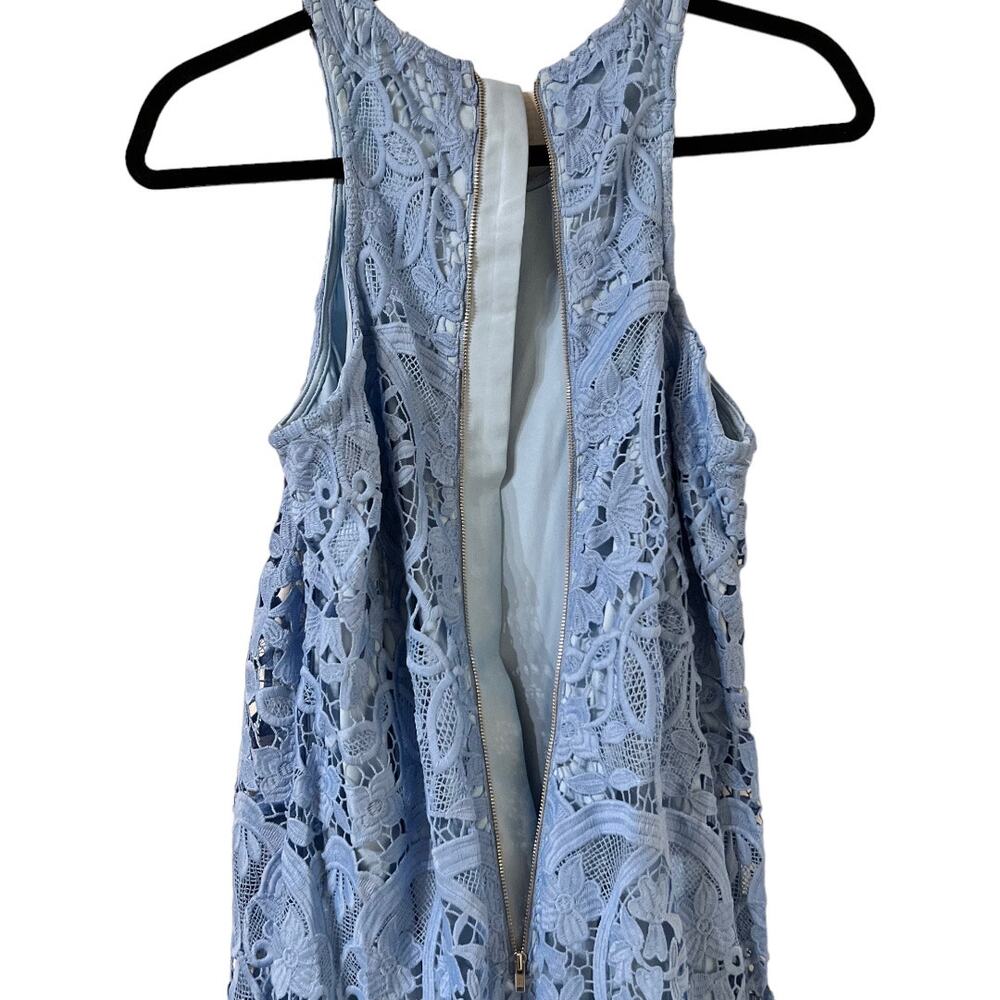 Lovers & Friends Caspian Shift Lace Coquette Crystal Blue Mini Dress Size S - Picture 8 of 14